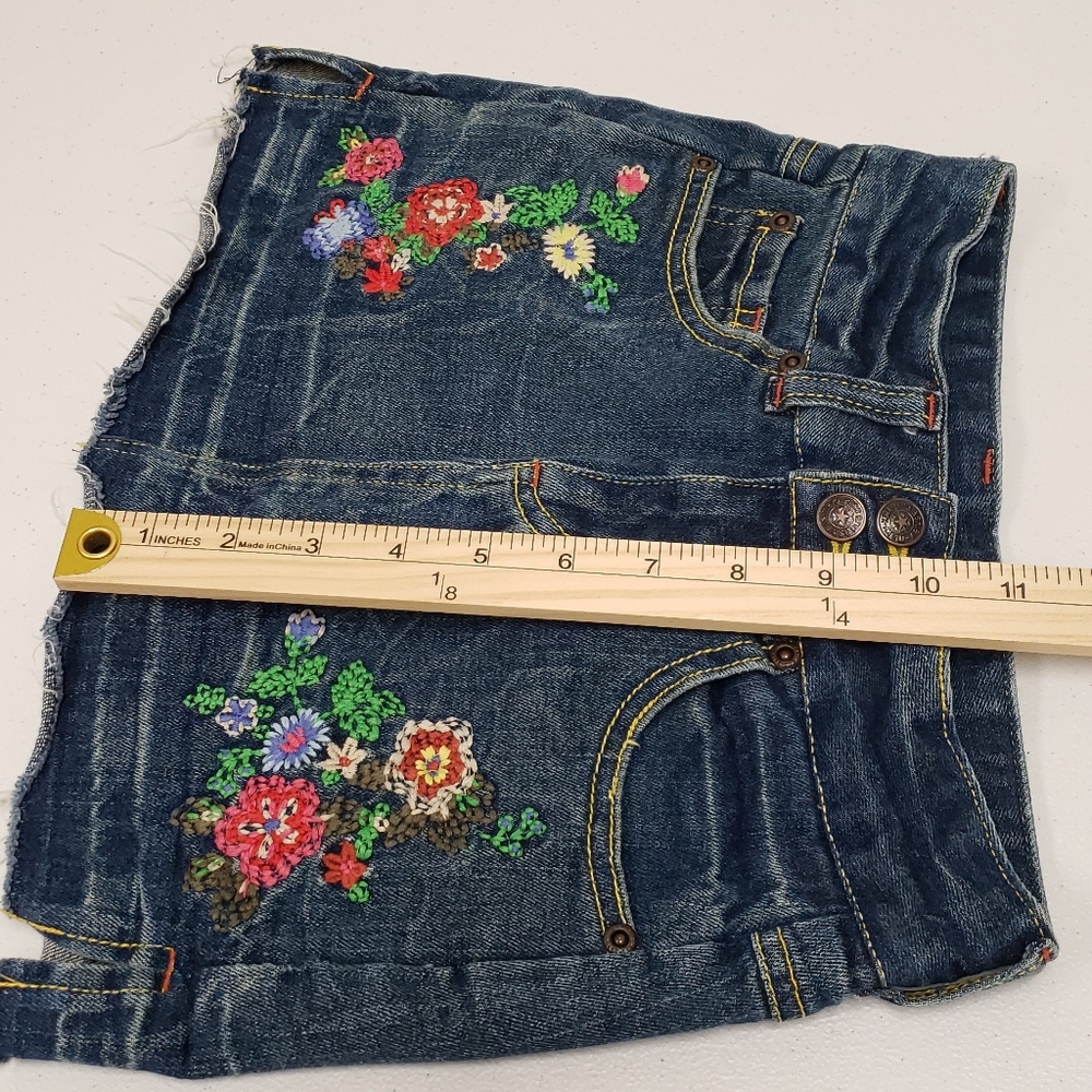 Mary Kate and Ashley Girls Denim Floral Skirt Size 7 - Picture 10 of 10